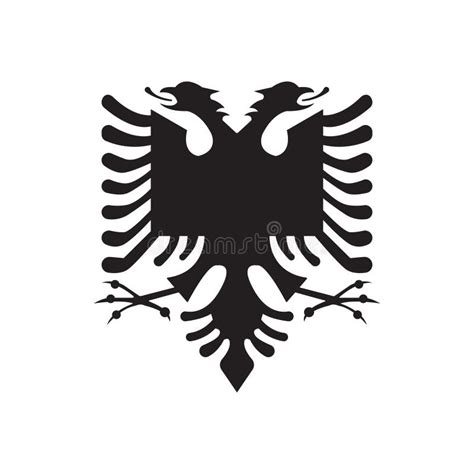 Albania Official Flag And Coat Of Arms, Vector Illustration Stock ...