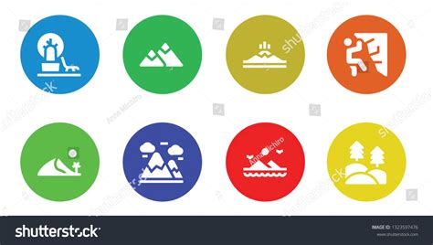 Hill Icon Set 8 Filled Hill Stock Vector (Royalty Free) 1323597476 | Shutterstock