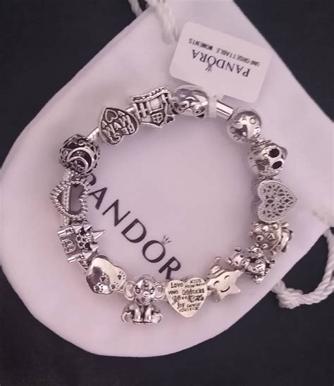 Pandora Bracelet With Silver Charms - Etsy