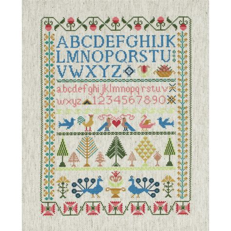 Counted Cross Stitch Kit: Victorian Sampler - Anchor - Groves and Banks