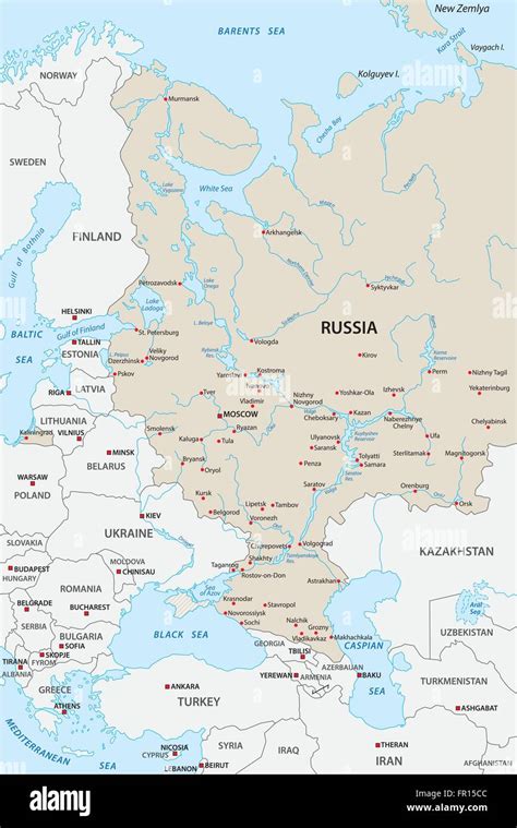 Russia Map With Cities And States