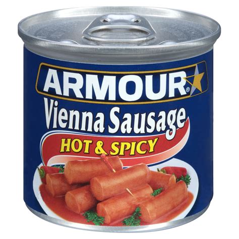 Armour Star Vienna Sausage Hot & Spicy Flavored, Canned Sausage, 4.6 oz ...