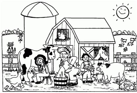 Farm coloring pages to download and print for free