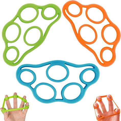 Finger Stretcher Resistance Bands,3PCS Finger Exerciser,Extensors Training Bands & Hand Grip ...