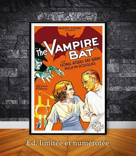 THE VAMPIRE BAT Collector's movie poster (1933) Fay Wray, Lionel Atwill