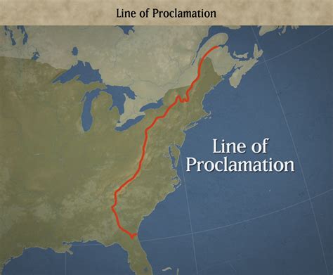 The proclamation of 1763 was an imaginary line that crest along the Appalachian mountains,and ...