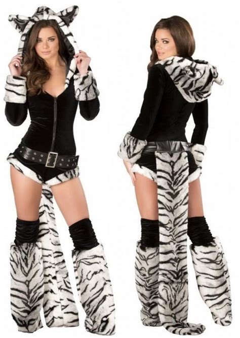 Siberian White Tiger Sexy Costume - Women Sportswear | Gym clothing ...