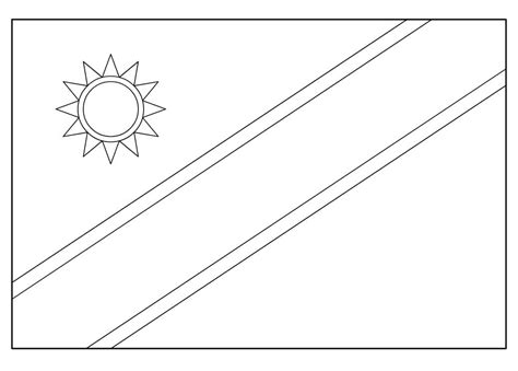 Flag of Namibia coloring page - Download, Print or Color Online for Free