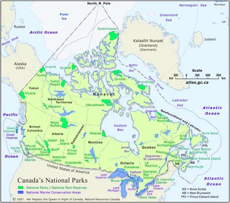 National Parks of Canada [750 x 663] : r/MapPorn