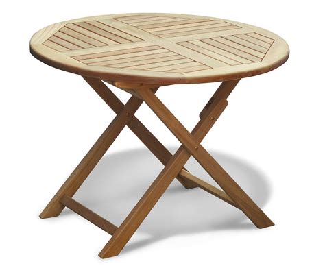 Lymington Teak Round Garden Table 0.8m-1.5m - Outdoor Patio Wooden Folding Table | eBay