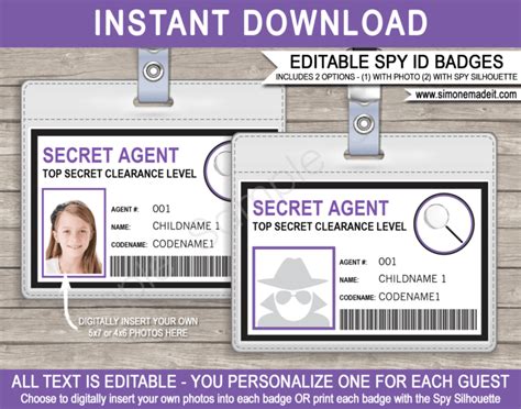 Spy Id Card Template – Sample.gelorailmu.com