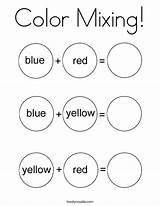 Color Mixing Coloring Page  Twisty Noodle sketch template