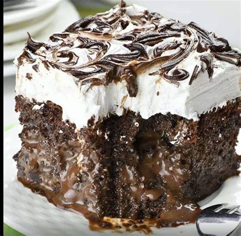 Marshmallow Chocolate Poke Cake - the kind of cook recipe