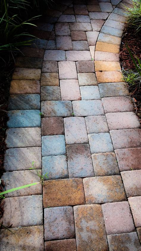 Multi color paver walkway | Landscaping with rocks, Garden paving ...