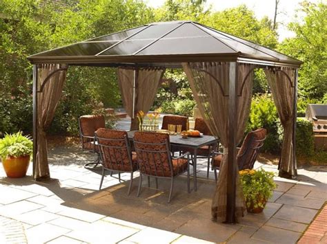 Pin on Outside | Outdoor gazebo curtains, Backyard patio, Garden gazebo