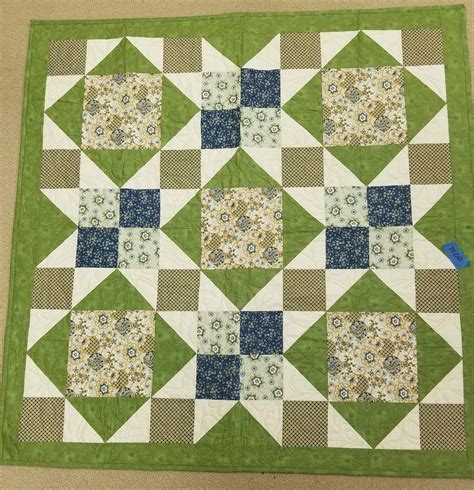 Green Diamond 4-Patch Handmade Quilt Homemade Quilt 48 | Etsy