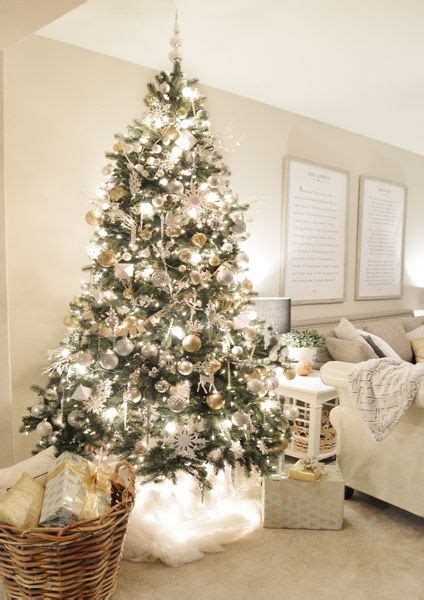 White Christmas Tree With White Decorations