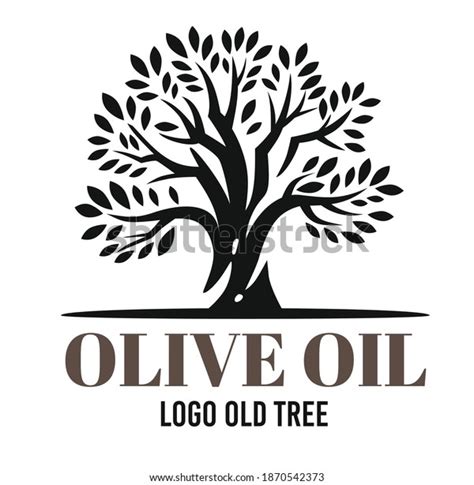 Black Olive Tree On White Background Stock Vector (Royalty Free ...