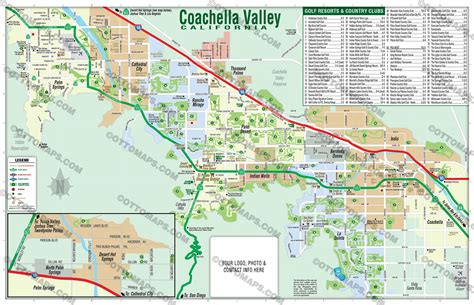 Coachella Valley Map with Golf Index, Riverside County, CA – Otto Maps