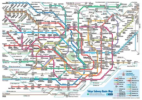 Tokyo mrt map - Mrt map Tokyo (Kantō - Japan)