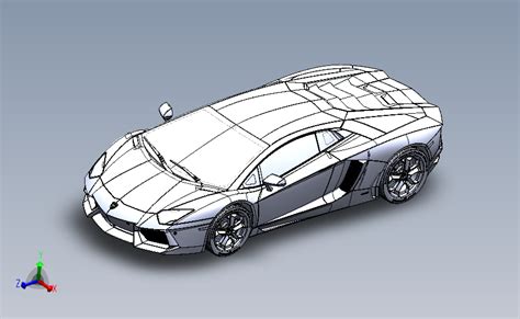 兰博基尼Aventador LP700-4跑车_SOLIDWORKS 2014_模型图纸下载 – 懒石网