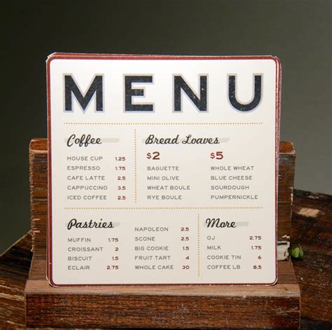 I like how the prices stand out and the simple layout. | Bakery, Menu design, Menu inspiration