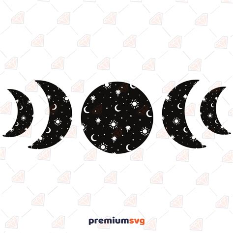 Moon Phases SVG, Moon Phases Clipart Vector Files | PremiumSVG