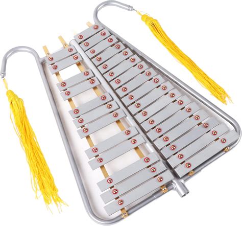 Amazon.com: Glockenspiels Percussion Kit, Silver Musical Instruments Crisp Sound Smooth Aluminum ...