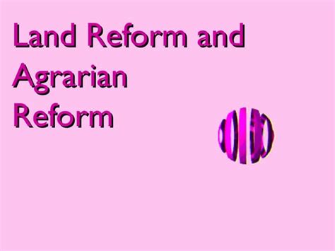 Agrarian Reform in the Philippines