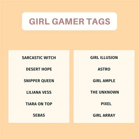 651+ Unique Gamer Tags Idea For Girls - Good Name