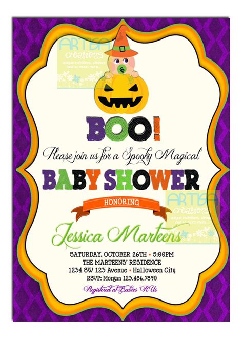 Halloween Baby Shower Invitation Baby Shower Halloween - Etsy