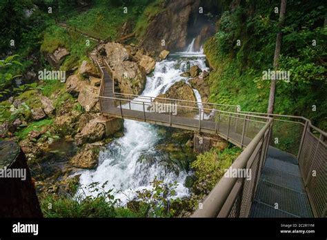 Gollinger Waterfalls in Austria Stock Photo - Alamy