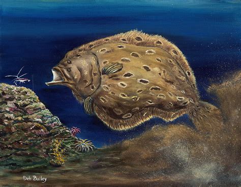 Flounder attack Painting by Debra Bailey - Fine Art America