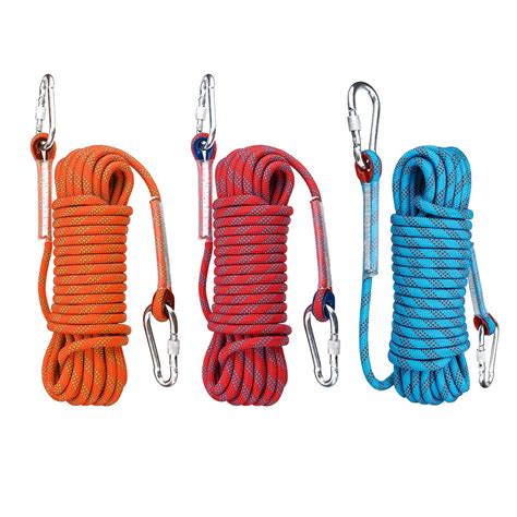 10mx10mm double buckle rock climbing rope outdoor sports hiking ...