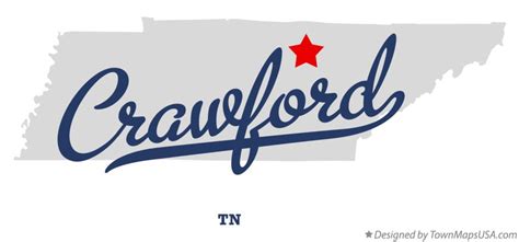 Map of Crawford, TN, Tennessee