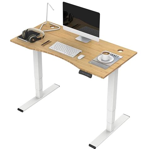 Buy FLEXISPOT Classic 3 Stages Dual Motor Electric Standing Desk 48x24 Inch Contour Whole-Piece ...