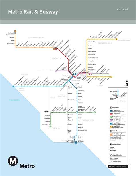 Los Angeles metro map - Metro map Los Angeles (California - USA)