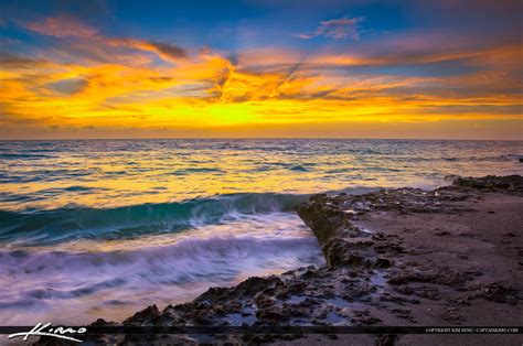 Colors at Sunrise along Beach in Florida | HDR Photography by Captain Kimo