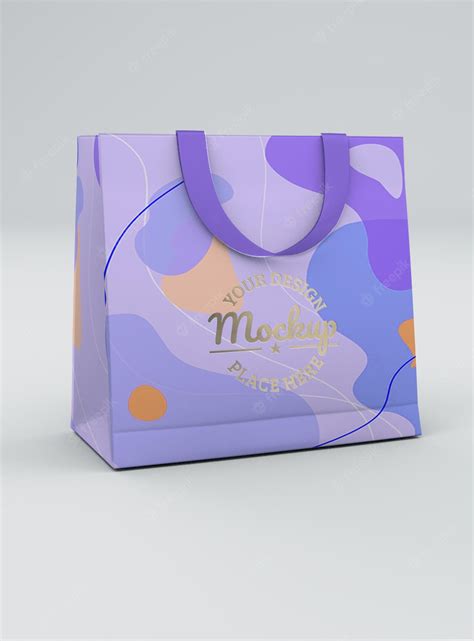 Premium PSD | Shopping bag mockup design with gold logo