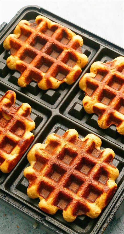 Freshly cooked crispy healthy waffles on a waffle iron Easy Healthy ...