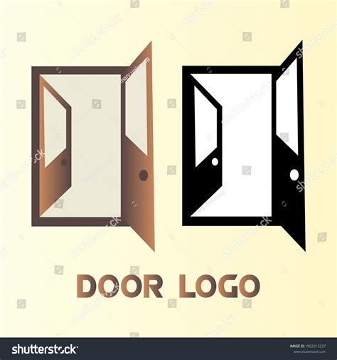 door logo, black and white and color, interior - Royalty Free Stock Vector 1902013237 - Avopix.com