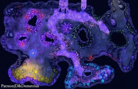 Amethyst Dragon Lair [60x39] [OC] : r/battlemaps