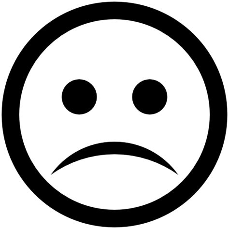 Sad Smiley Black - ClipArt Best