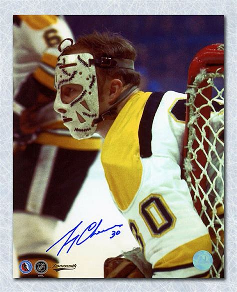 Gerry Cheevers Boston Bruins Autographed Close Up Early Goalie Mask ...