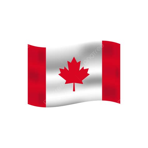 Canada Flag Vector Art PNG, Canada Flag Clipart Design Vector Isolated ...