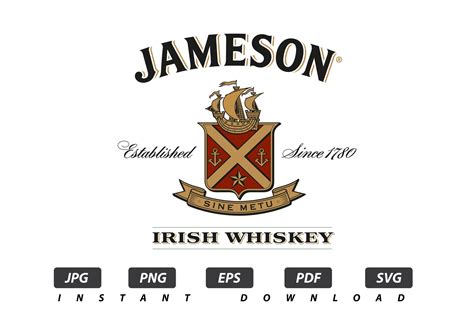 Jameson Irish Whiskey Vector / Instant Download / Print Cut Template / PNG / SVG / EPS / Jpg ...