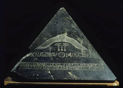 A rare intact pyramid capstone; it is one of the few known in existence ...