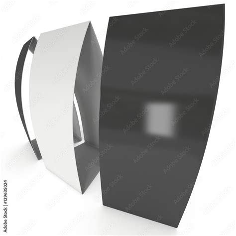 Two blank paper tent cards. 3d render illustration isolated. Table ...