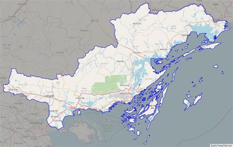 Map of Quang Ninh province - Địa Ốc Thông Thái