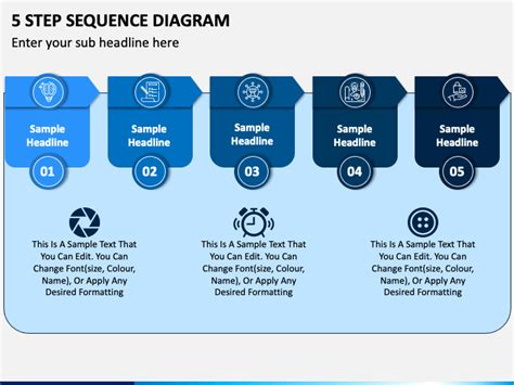 5 Step Sequence Diagram PowerPoint Presentation Slides - PPT Template